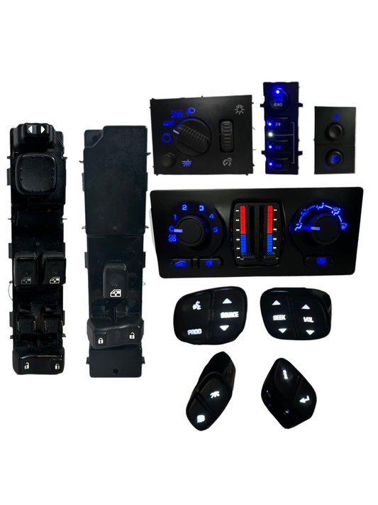 2003-2007 Silverado Sierra Complete LED Interior Switch Kit