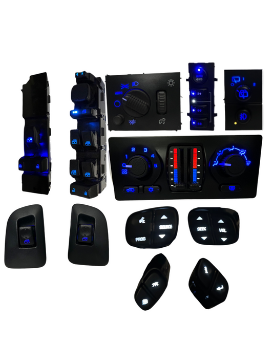 2003-2007 Tahoe Yukon Suburban Complete LED Interior Switch Kit