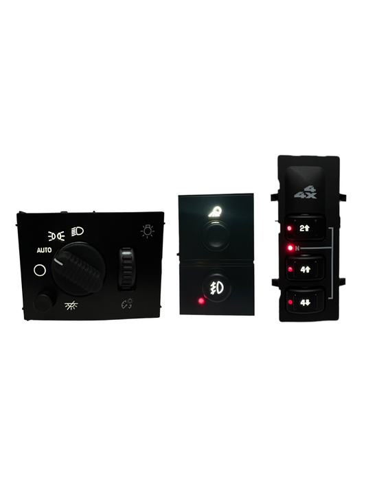 2003-2007 Chevy GMC Cadillac LED Dashboard Switch Kit