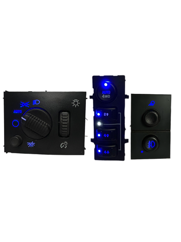 2003-2007 Silverado Sierra LED Dashboard Switch Kit