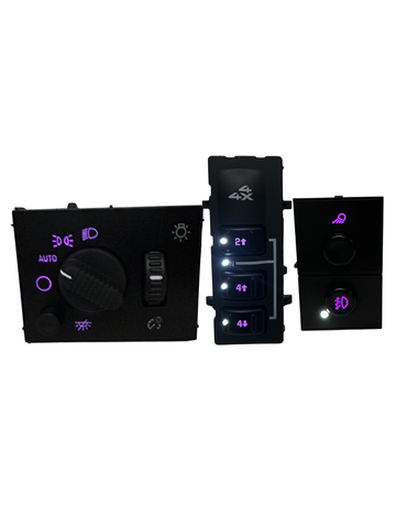 2003-2006 Silverado Sierra LED Dashboard Switch Kit