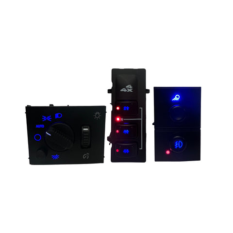 2003-2006 Silverado Sierra LED Dashboard Switch Kit