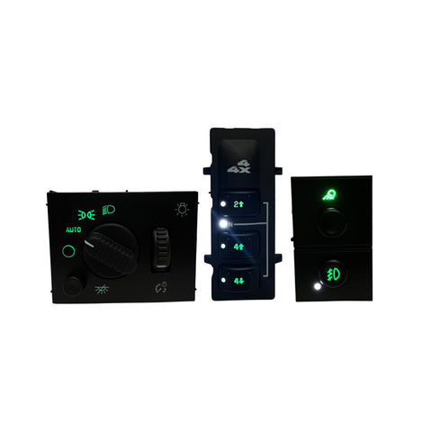 2003-2006 Silverado Sierra LED Dashboard Switch Kit