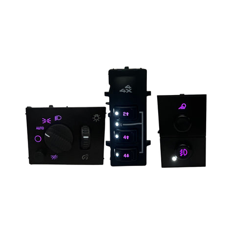 2003-2006 Silverado Sierra LED Dashboard Switch Kit