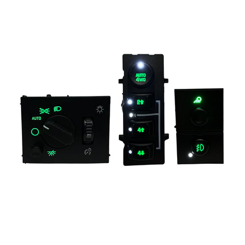2003-2006 Silverado Sierra LED Dashboard Switch Kit